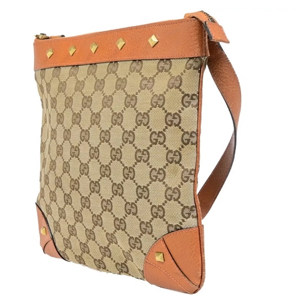 Authenticated Gucci Nailhead Abbey Messenger Shoulder Bag Crossbody Tote Bag - Picture 5 of 15